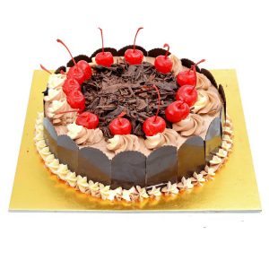 Chocolate Round Plate Cherry Cake 1.5kg