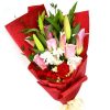 Awesome Spring- Red & Pink Roses Bunch