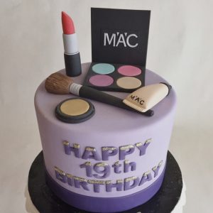 Lady Round Makeup Fondant cake -1.5Kg