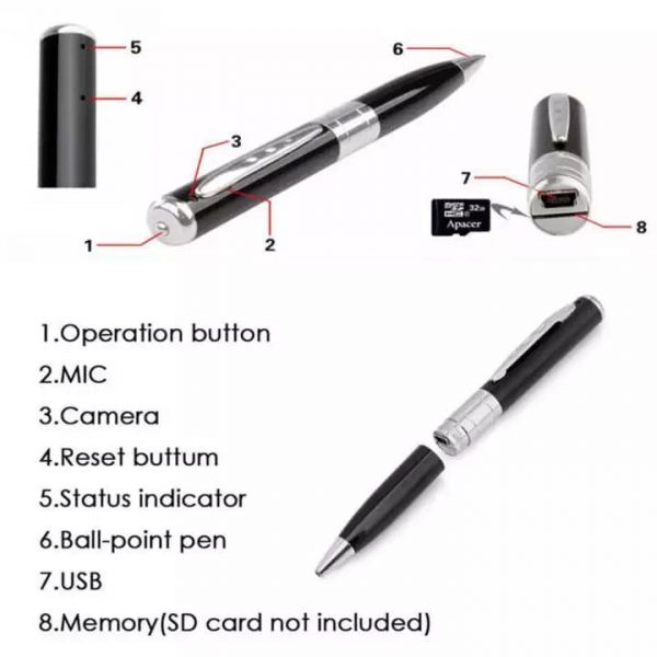 Hiden Mini Spy Pen