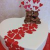 Teddy Valentine heart Cake 1.5Kg