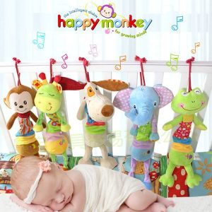 Lovely Kids Soft Toys-Cartoon animal musical rope plus toys