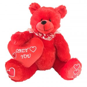 Only You Valentines Heart Teddy Bear