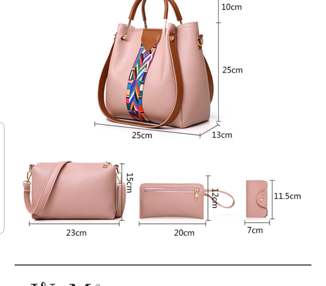 Ladies Hand Bag Set 4pcs