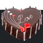 Love Heart chocolate Cake