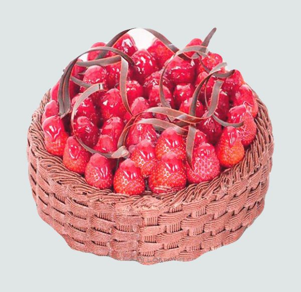 Basket Strawberry Chocolate Cake