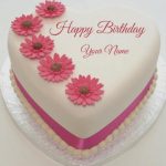 Happy birth white Heart Cake -1.5kg