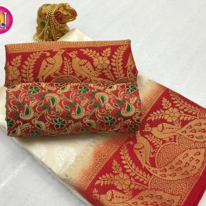 Saree Kanjivaram Tusser Silk