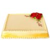 Ribbon Cake Yellow with Red Roses - 2kg