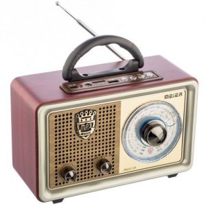 Prunus M-110BT Vintage Radio FM AM Radio Receiver Bluetooth MP3 USB AUX TF Card Rechargeable Radio With Remote Control