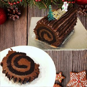 Christmas Chocolate Wheel Cake Roll 1.5kg
