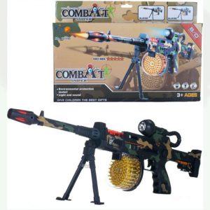 Battery Operated Musical Combat Sniper Gun Toy