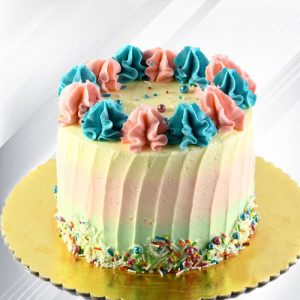 Color Buttercream Ribbon Cake 1.5kg