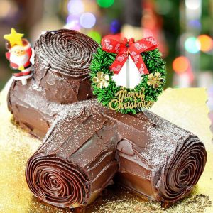 Christmas Chocolate Yule Log Cake