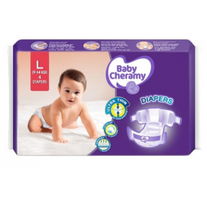 Baby Cheramy Diapers 4 Pcs Pack Large